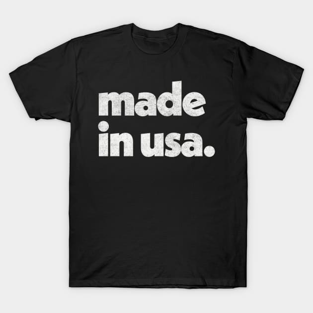 Made In USA / Faded Vintage-Style Design T-Shirt by DankFutura